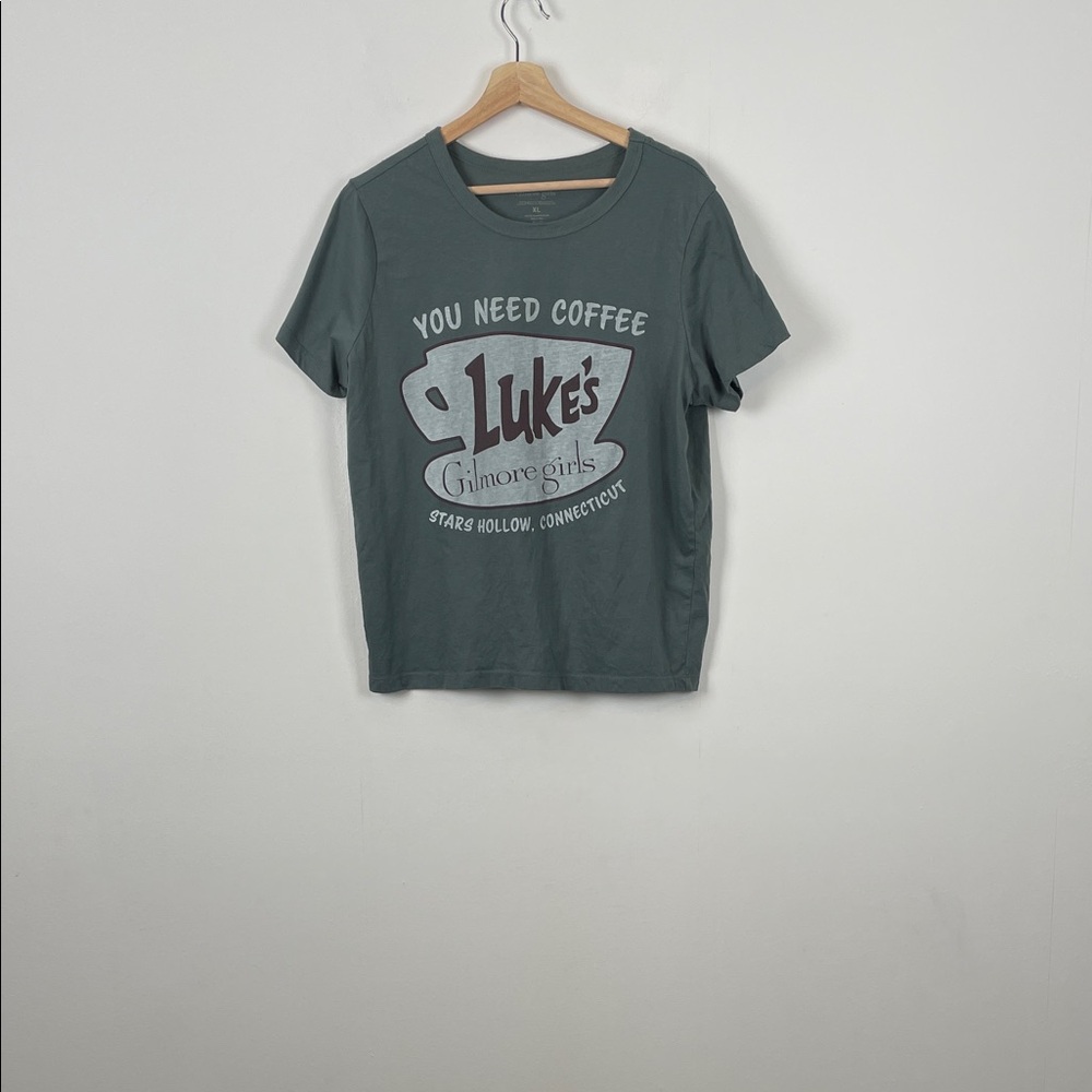 Gilmore Girls "You Need Coffee LUKE's" Short Sleeve Women's XL Casual T-Shirt